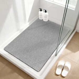 Duschmatte rutschfest 60 x 90 cm, Antirutschmatte für Dusche mit Ablauflöchern, weiches Komfort PVC-Luffa Massage Produktfoto