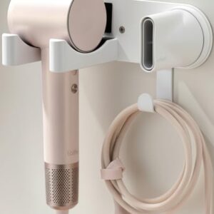 Haartrocknerhalter, Föhnhalterung Wand Ohne Bohren, Edelstahl Haartrocknerhalter zum Kleben, Badezimmertyp, stabile und leistungsstarke Fönhalter