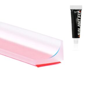 Rechtwinkliger Schwallschutzleister für die Dusche, selbstklebend und wasserdicht, ideal für die Installation von Wasserstopps und -schutzleisten.