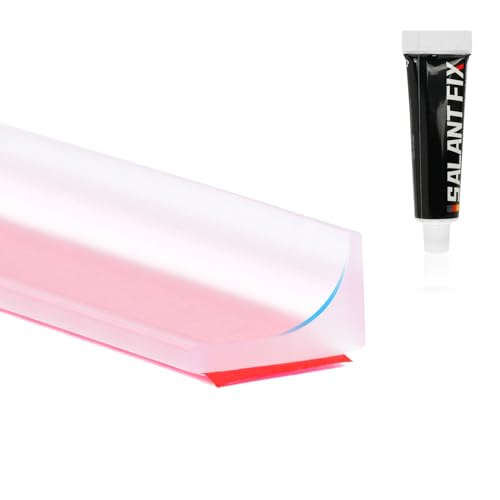 Rechtwinkliger Schwallschutzleister für die Dusche, selbstklebend und wasserdicht, ideal für die Installation von Wasserstopps und -schutzleisten.