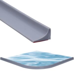 Riisoyu 1.5M Silikon Wasserstopper Dusche Schwallschutz, Selbstklebend Wassersperre für Küche und Bad