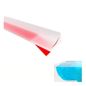 Schwallschutzleiste für Dusche, Selbstklebender Wasserstopper mit Gummilippe für Nass- und Trocken-Trennung, transluzent 1,6m