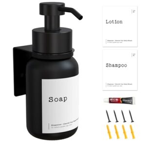 Praktischer Seifenspender aus Glas für das Badezimmer, Wandbefestigung ohne Bohren, ideal für Handseife, Shampoo und Duschgel