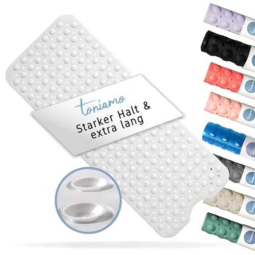 Badewannenmatte rutschfest 100x40 cm aus hochwertigen Materialien, antibakteriell und maschinenfest. Ideal für ein sicheres und entspanntes Baden.