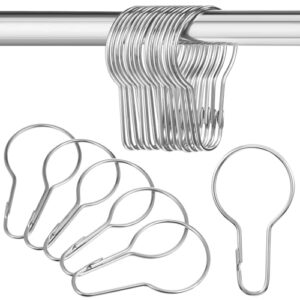 20 Stück Edelstahl-Vorhangclips, Vorhangklammer für Duschvorhang und Gardinenhaken in Silber