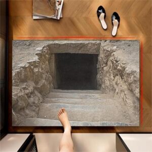 Boiszeda 3D Teppich mit optischer Täuschung und Locheffekt. Fußmatte für Badezimmer, Küche oder Eingang. Lustige und spielerische Design.