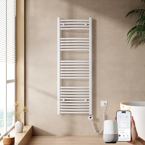 EMKE WiFi Handtuchheizkörper - Effizient und Eleganz: Der EMKE WiFi Handtuchheizkörper bietet eine effiziente und elegante Lösung für Ihr Badezimmer. Mit seiner unverwechselbaren, gebogenen Rohrform sorgt er nicht nur für schnell getrocknete Handtücher, sondern auch für ein behagliches Raumklima.