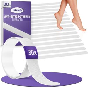 Filzada Anti Rutsch Badewanne Transparente Streifen Selbstklebende Antirutsch Pads für eine sichere Dusche und Badewanne