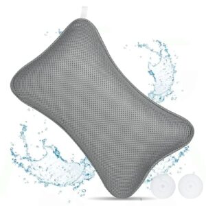 Ergonomisches Luxus-Badewannenkissen mit 3D-Air-Mesh-Design und zwei Leistungsstarken Saugnäpfen für Badewanne