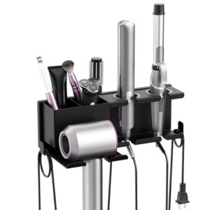 Metallischer Fönhalter für Dyson Airwrap, Lockenstab, Glätteisen und Föhn - praktische Aufbewahrung im Bad oder Hotelzimmer