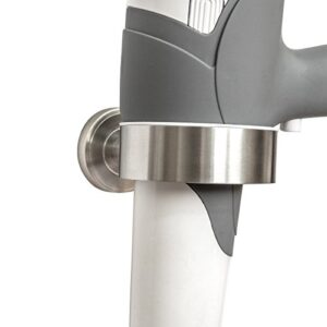 Halterung für Haartrockner aus Edelstahl mit mattiertem Finish, ideal für die Wandmontage im Badezimmer