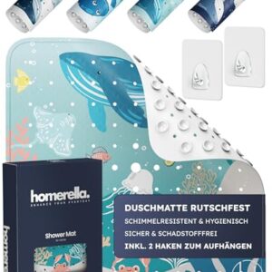 Duschmatte rutschfest 53x53cm, inkl. Aufhängung, schimmelresistent und waschbar für Duschen