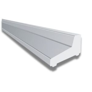 KRAUS Premium Schwallschutzleiste aus hochwertigem Aluminium 1000mm mit Chromeffekt für Duschen - Abdichtungsschutz für eine moderne und elegante Optik