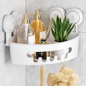 Ecke Duschablage mit Saugnapf, wasserdicht und leicht abnehmbar, ideal für Bäder und Schreibtische