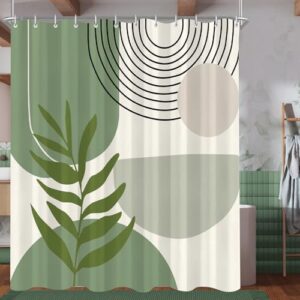 Duschvorhang Hellgrün, 180x200 cm, Badezimmeraccessoire, wasserdicht, leicht zu reinigen, Polyestermaterial