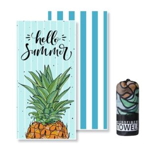 Großes Strandtuch XXL mit Mikrofaser, 250GSM, schnelltrocknend, ideal für den Strand und die Sauna