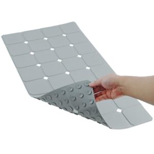 Rutschfeste Silikon Badewannenmatte mit Saugnäpfen und Abflusslöchern, ideal für Senioren und Menschen mit Behinderungen