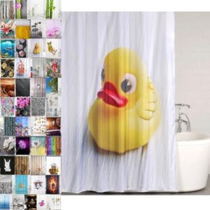 Hochwertiger Duschvorhang mit Anti-Schimmel-Effekt und 12 Ringen, wasserdicht für Badezimmer