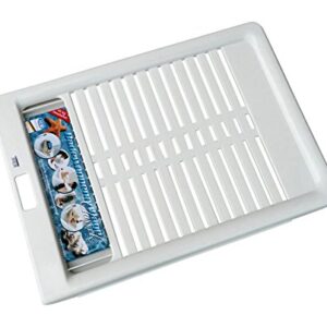 Hochwertige Wannenauflage ohne Becken aus weißem Kunststoff, ideal für Badewannen mit Innenmaßbreite 52cm bis 63cm, belastbar bis 45 kg und leicht zu reinigen.