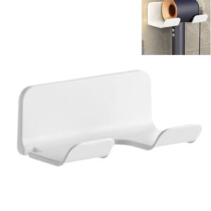 T TAKONE Fönhalter Ohne Bohren, Wandhalterung für Haartrockner, Haartrocknerständer, Halterung für Badezimmer, geeignet für die meisten Haartrockner (Weiß)