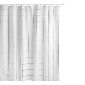 TATAY Duschvorhang Stoff 180x200 cm, mit 12 Ringen, waschbarer Duschvorhang im modernen Design aus strapazierfähigem Polyester, verschiedene Farben wie Weiß, Beige und Grün für den Badezimmer-Schmack