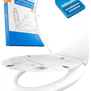 Toilettendeckel mit Absenkautomatik, antibakterielle und UV-beständige Oberfläche, Quick-Release-Funktion, ideal für eine einfache und zuverlässige Montage