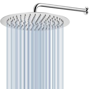 Hochwertiger Edelstahl Regenduschkopf für das Badezimmer mit hoher Durchflussrate und verlängerbarer Arm