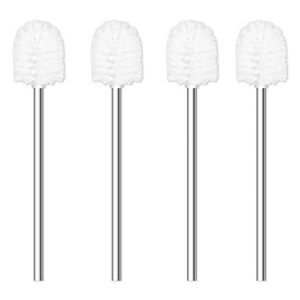 4 Stück WC-Bürsten mit Edelstahlgriff, Ø 7.5cm, für Badezimmer und Toilette, ergonomisch, elegant und langlebig