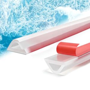 Schwallschutzleiste für Dusche, Silikon Wasserstopper, transparenter Schwallschutz für Badezimmer und Küche