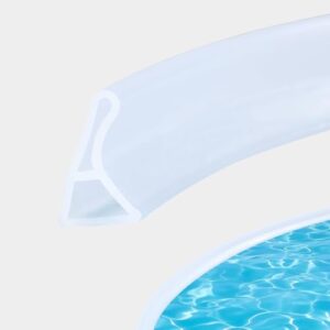 Duschwassersperre Selbstklebende Wasserdichtung für Badezimmer, Toilette und Küche, transparente Dichtleiste mit 3cm Höhe und 2cm Breite