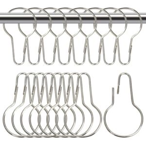 60 Stück Gardinenringe, Duschvorhang Ringe, Edelstahl Gardinenringe, langlebig und korrosionsbeständig, perfekt für Badezimmer und Dusche