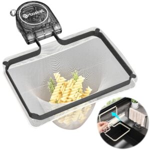 Effektives Abflusssieb für die Küche mit 100 Sieb, 2 in 1 sink strainer und Lappenaufbewahrungsregal, Schwarz