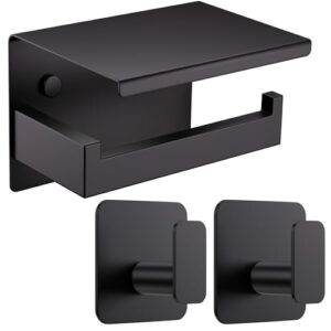 Edelstahl Klorollenhalter mit Kleber für Badzimmer, Toilettenpapier Halterung Rollenhalter ohne Bohren, praktischer und dekorativer Klopapierhalter für Badezimmer, WC, Schlafzimmer oder Wohnzimmer