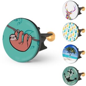 Arteneur Waschbeckenstöpsel 40mm Faultier - Edelstahl Excenterstopfen mit extra Schwerer Messingschraube für stabilen Halt. Universal Abflussstopfen für Waschbecken, hochwertiger und langlebiger Stöpsel aus rostfreiem Edelstahl.