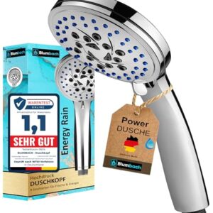 Wassersparer Duschkopf Energy Rain mit 9 Strahlarten für eine wassereffiziente Dusch Erfahrung