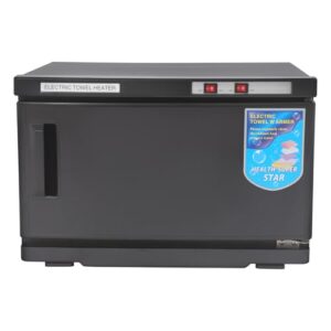 BRRIDE 25L Handtuchwärmer mit UV Sterilisator, Wärmeschrank Kompressen Towel Handtuch Wärmer Hot Cabinet UV-Licht Sterilisator für Schönheitssalon Beauty Salon Hotels (Schwarz)