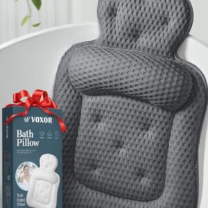 Entspannungsbadewannenkissen mit weichem 3D-Mesh-Gewebe und rutschfesten Saugnäpfchen für die Wanne oder Dusche, ein perfektes Geschenk für jeden, der nach einer erholsamen Wanne sucht.