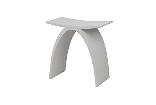 Bernstein Badhocker PB4001 aus Mineralguss in Weiß matt 43 x 43 x 23,5 cm wasserfest rutschfest und geruchsneutral vielseitig als Sitzhocker oder Ablagefläche für Badezimmer und Dusche