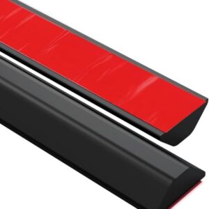 Selbstklebende Schwallschutzleiste Dusche aus Silikon, Wasserstopper für Begehbare Dusche Boden Wassersperre, Duschschwelle Wasserdamm für Bad und Küche, Schwarz, 155CM/Zentimeter