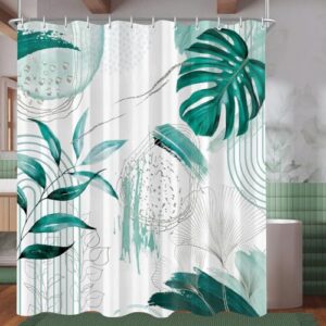 Duschvorhang mit Teal-Schildkröten-Muster aus hochwertigem Polyester. Antibakterielle Beschichtung und Wasserabweisende Oberfläche für einen gesunden Badeerlebnis.