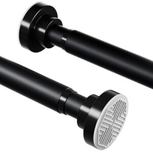 Duschvorhangstange aus Edelstahl, teleskopische Stange für Badezimmer, Fenster und Kleiderschrank, ohne Bohren, langlebig und rutschfest