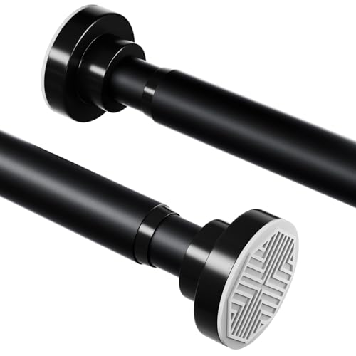 Duschvorhangstange aus Edelstahl, teleskopische Stange für Badezimmer, Fenster und Kleiderschrank, ohne Bohren, langlebig und rutschfest