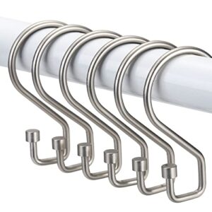 Duschvorhangringe, 12 Stück Metall, multifunktionale Duschvorhanghaken für Badezimmer und Küche