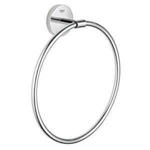 Grohe Bau Cosmopolitan Handtuchring, modernes und zeitloses Design, 5-Jahres-Garantie, ideal für jeden Badezimmertyp