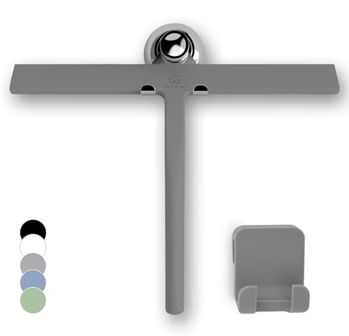 Silikon-Abzieher für Badezimmer, Duschwand und Fenster, hygienischer Abzieher mit Halterung ohne Bohren