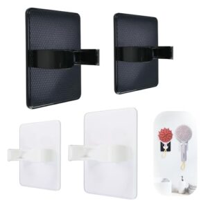 Haarbürstenhalter für Badezimmer, 4 Stück Selbstklebende Wandhalterung für Haarkämme, Lockenstäbe und andere Badezimmerutensilien, ohne Bohren, stabil und modern, ideal für jedes Badezimmer