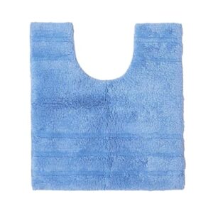 Badematte aus 100% reiner Baumwolle, blauer Farbton, für ein wunderbares Badeerlebnis, atmungsaktiv und hautfreundlich, rutschfest auf Matratzenoberfläche, 50 x 55 cm