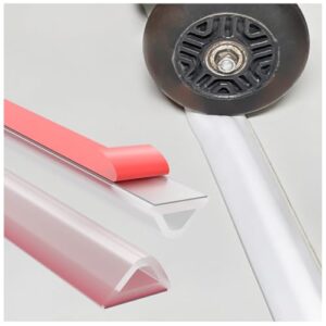 Schwallschutzleiste Dusche, Wasserstopper, Flexibles Silikon, Selbstklebend, Rollstuhlgerecht