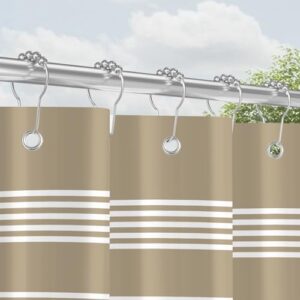 Duschvorhang aus wasserdichtem Polyester mit Metall-Ringen und Beschwerter Saum, ideal für Badezimmer und Badewanne