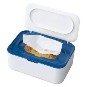 Praktische LiangYuanZen Aufbewahrungsbox in Blau für Küche, Bad und Büro mit Feuchttüchern und Hygienepapier
